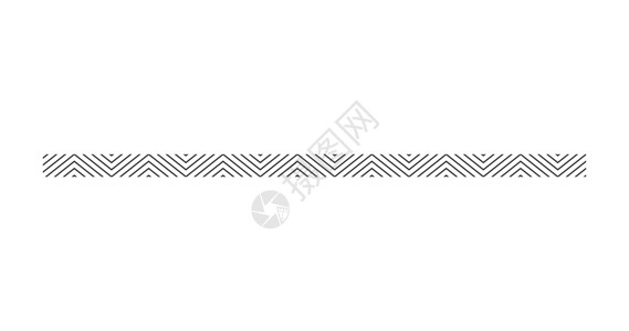 end分割线之字形线页面分隔线图形设计元素 之字形分隔符 在白色背景上孤立的矢量图划分线路段落条纹风格小册子界面装饰框架边界插画