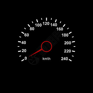 汽车车速表点亮速度运输燃料仪表测量拨号控制车辆驾驶圆圈插画