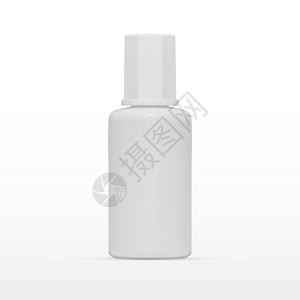 液体胶水塑料白瓶隔离校正器标签胶水黑色样机创造力美丽小袋液体空白插画