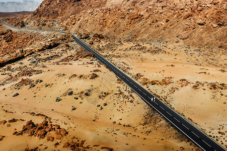 西班牙 加那利群岛 特纳里夫 通往德河山的道路高清图片