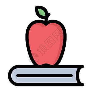 苹果知识网络教科书流派文学训练学校图书馆全书字典背景图片