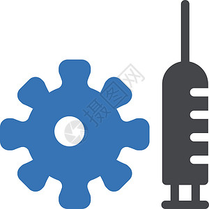 冠状病毒药品免疫血清注射预防接种注射器治疗流感医疗背景图片