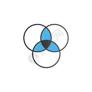 三个重叠的圆圈信息图表 图表演示文稿和图表的模板 具有三个选项 步骤或流程的业务概念 矢量图小册子商业按摩数字技术推介会箭头横幅背景图片
