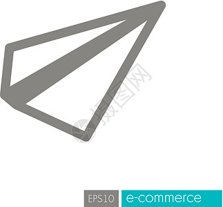 纸平面消息符号平面矢量 ico邮件翅膀玩具航空插图商业空气互联网航班自由背景图片