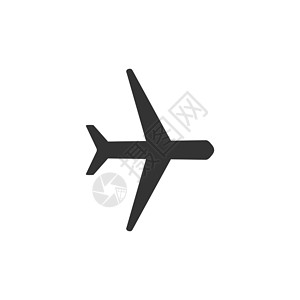 飞机 iconplane 标志 矢量插画平面设计客机喷射商业航班飞机场插图黑色空气天空白色背景图片