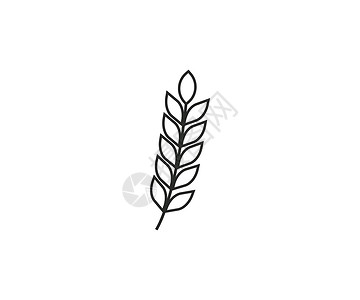小麦作物农业图标 矢量插画平面设计插图啤酒植物村庄食物玉米标识谷物面包农民背景图片