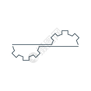 破涛图标半线性齿轮标志设计修复概念破轮 在白色背景上隔离的矢量图设计图片
