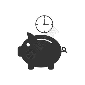 小猪图标省钱图标 矢量插画平面设计投资销售现金商业插图会计银行营销经济货币设计图片
