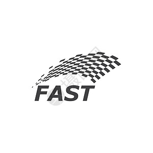 快速标志种族标志设计公式成功优胜者速度精加工发动机汽车标识卡丁车锦标赛插画