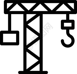 起重机机械机器工程白色标识插图建筑建造建设者工作背景图片