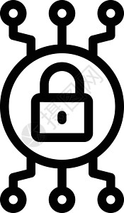 安全插图秘密网络隐私密码钥匙挂锁电脑代码白色背景图片