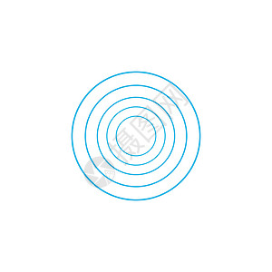 中点同心圆元素 震中概念 抽象的圆圈图案 在白色背景上孤立的股票矢量图插画