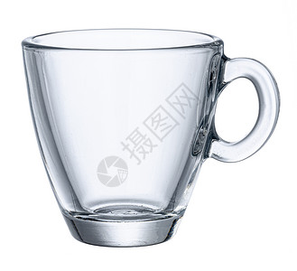 白上孤立的茶杯玻璃杯咖啡杯白色玻璃杯子茶碗咖啡背景图片