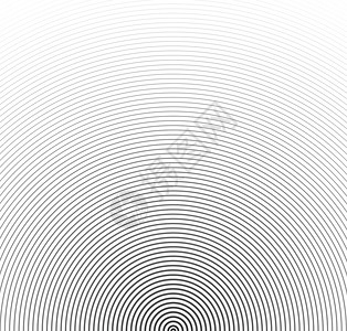 抽象矢量圆半色调黑色背景 渐变复古线条图案设计 单色图形中心白色圆形几何学插图螺旋散热漩涡墙纸技术背景图片