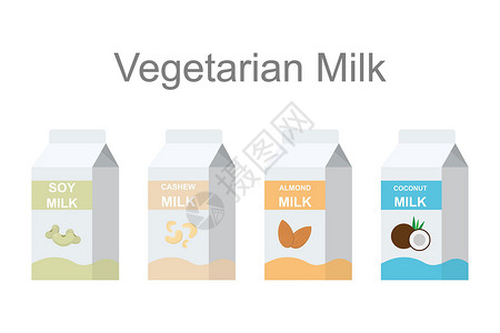 椰子产品素食牛奶包图标 se插画