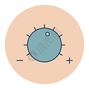 音量旋钮矢量平面 ico按钮界面放大器音乐控制板技术圆形金属插图旋转背景图片