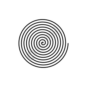 大线性螺旋 阿基米德螺线 白色背景上的孤立插图 向量设计图片