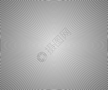 抽象矢量圆半色调黑色背景 渐变复古线条图案设计 单色图形圆形墙纸技术白色螺旋标识同心中心几何学漩涡背景图片