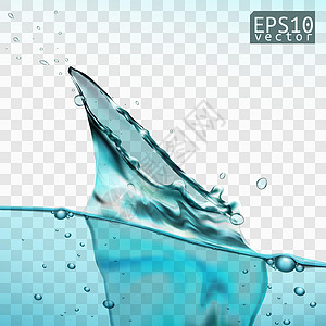 啪嗒啪嗒波浪和气泡的透明水溅生态运动苏打海洋海浪淡水飞溅插图宏观液体设计图片