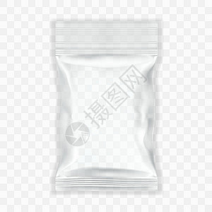 层压板带 Ziploc 的透明空白填充塑料袋品牌嘲笑食物灰色白色推广挫败塑料零售压板插画