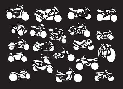 四耐力赛摩托车摩托车系列插画