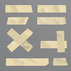 写实胶带系列团体包装塑料黄色白色折叠标签磁带背景图片