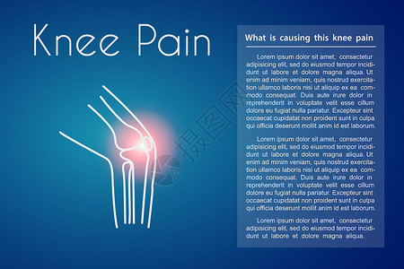 手腕疼痛矢量膝盖疼痛蓝色背景赛跑者成人艺术疾病插图事故运动病人痛苦保健插画