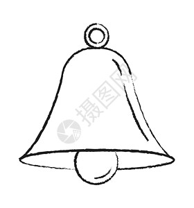 Bell 大纲图标矢量提醒白色插图黑色网络界面按钮时尚信号音乐门铃背景图片