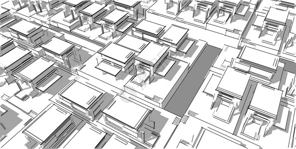 城市景观 建筑视角 城市天际现代建筑等插图背景图片