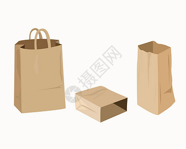 纸袋包装食品纸袋既环保又安全插画