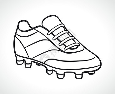 防滑耐磨黑色和白色的足球鞋设计图片