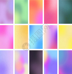 一组颜色渐变背景用户墙纸收藏展示紫色电话界面网络手机软件背景图片