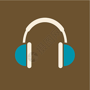 耳机图标矢量 音乐信号甜瓜扬声器技术打碟机立体声工具工作室配饰低音背景图片