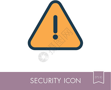 带有感叹标记图标的注意符号按钮网络安全警报冒险互联网三角形危险警告风险背景图片
