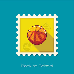 篮球平板邮票背景图片