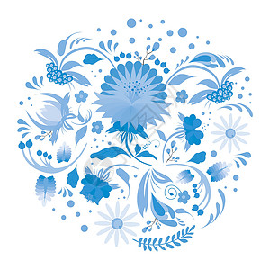通金斯卡娅彼得里科夫绘画矢量 彼得里科夫斯卡娅的画作 花艺海报 乌克兰民间艺术 适用于设计明信片横幅衬衫和海报插画