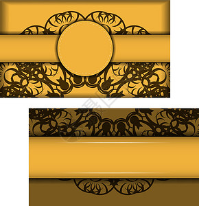 黄棕色传统品牌宣传册给你的品牌金子花卉设计师纺织品繁荣织物笔记本艺术插图壁纸插画