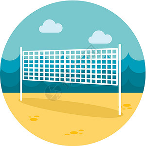 排球网沙滩运动平板图标徽章质量闲暇截击海滩团队游戏背景图片