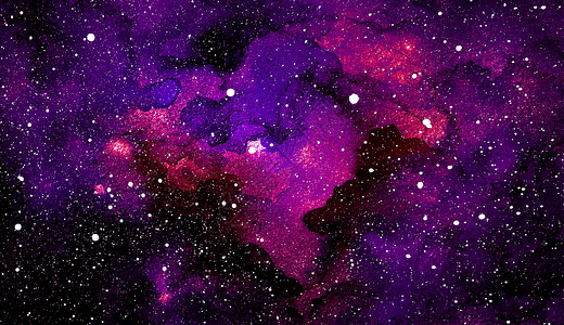 矢量宇宙插画 美丽多彩的空间背景 水彩宇宙辉光插图星星太空魔法星光星空星云艺术世界背景图片