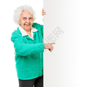 老年妇女与广告委员会并列母亲白头背景女士空间站白发白色老年病广告牌祖母背景图片
