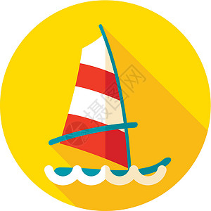 棋盘风浪图图标 夏季 假期冲浪板冲浪海滩风帆冲浪者运动木板帆板海洋插图背景图片