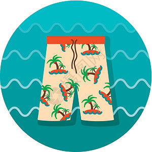 男子海滩短裤 图标 夏季 假期树干男人潜水衣服海洋裤子日光浴泳装冲浪游泳背景图片