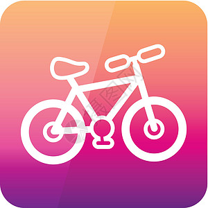 自行车大纲图标 夏季 假期旅行运动速度海滩运输踏板车辆车轮背景图片