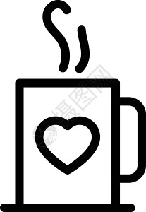 茶杯子插图食物咖啡香气菜单标签卡片问候语背景图片