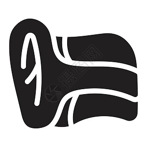 耳耳朵身体援助插图感官健康器官音乐网络黑色白色背景图片
