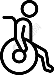 残疾打印轮椅蓝色椅子运输障碍车轮人士病人残障背景图片