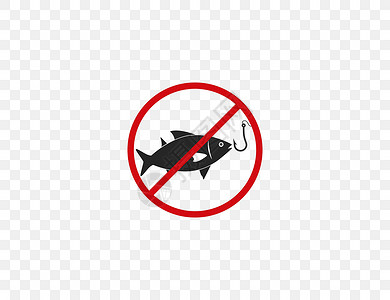 禁止钓鱼图标 矢量图 平面设计反射民众白色红色安全徽章警报钓鱼警告冒险插画