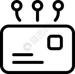 微波射频访问隐私钥匙空白芯片标签钥匙链验证警报技术鉴别插画