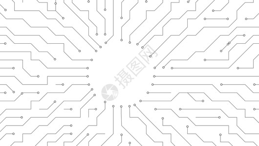 微电子学矢量电路板技术背景科学方案圆圈电路插图处理器矩阵母板公司芯片设计图片
