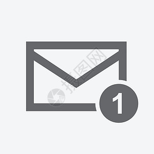 邮件信封消息 白色背景下平面样式的矢量插图背景图片
